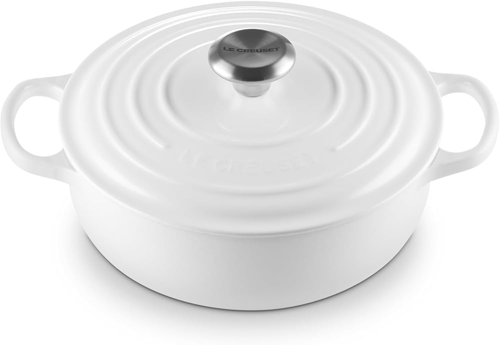 Le Creuset Enameled Cast Iron Signature Sauteuse Oven, 3.5 qt., White