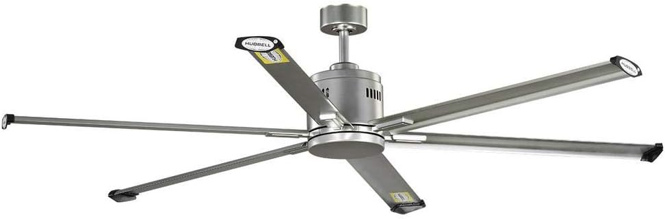 Dual Mount Ceiling Fan 72 in. Indoor/Outdoor Nickel Wall Control