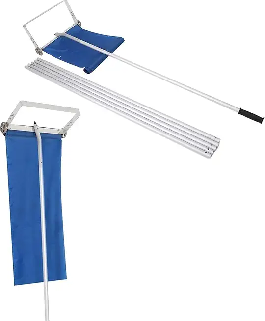 Snow Shovels Roof Snow Shovel, Portable Telescopic Snow Shovel Length 4.5M Oxford Cloth Snow Scraper Aluminum Pole Snow Rake Remove Snow On Roof
