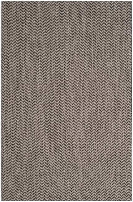 SAFAVIEH Courtyard Collection Area Rug - 8' x 11', Black & Beige, Non-Shedding & Easy Care, Indoor/Outdoor & Washable-Ideal for Patio, Backyard, Mudroom (CY8022-36621)