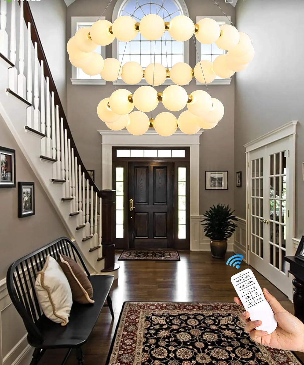 2 Rings Chandelier Contemporary Style 100