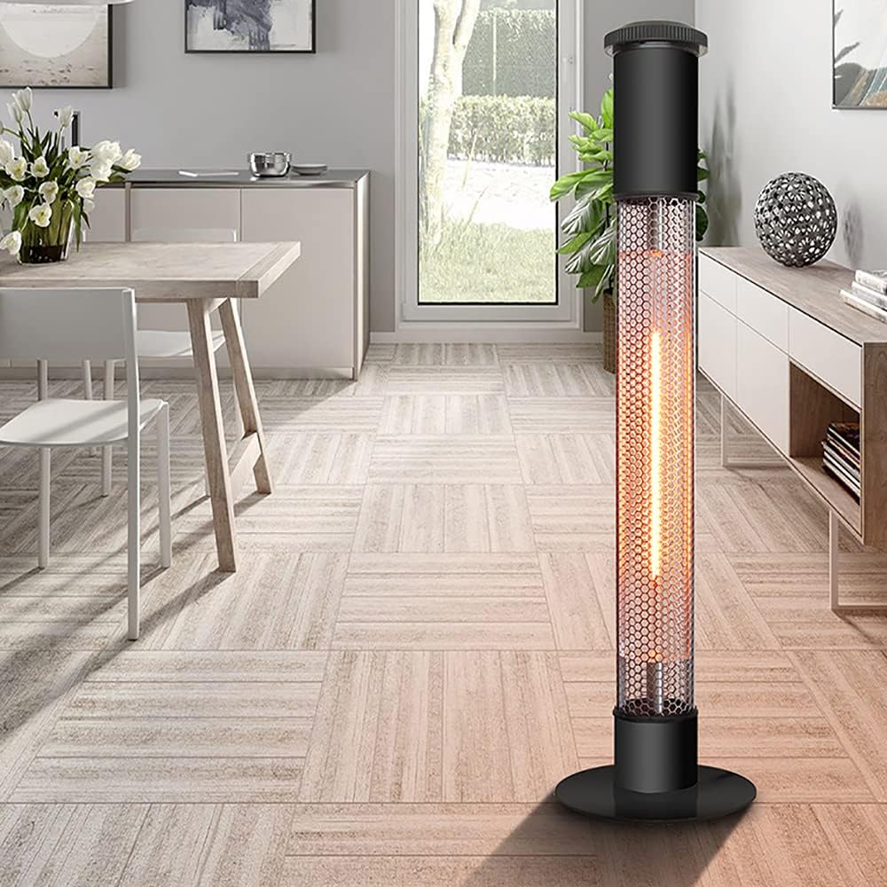 1500W Patio Heater Carbon Fiber Electric Heater Indoor/Outdoor Infrared Heater, Waterproof IP34,Tip-Over Shut Off