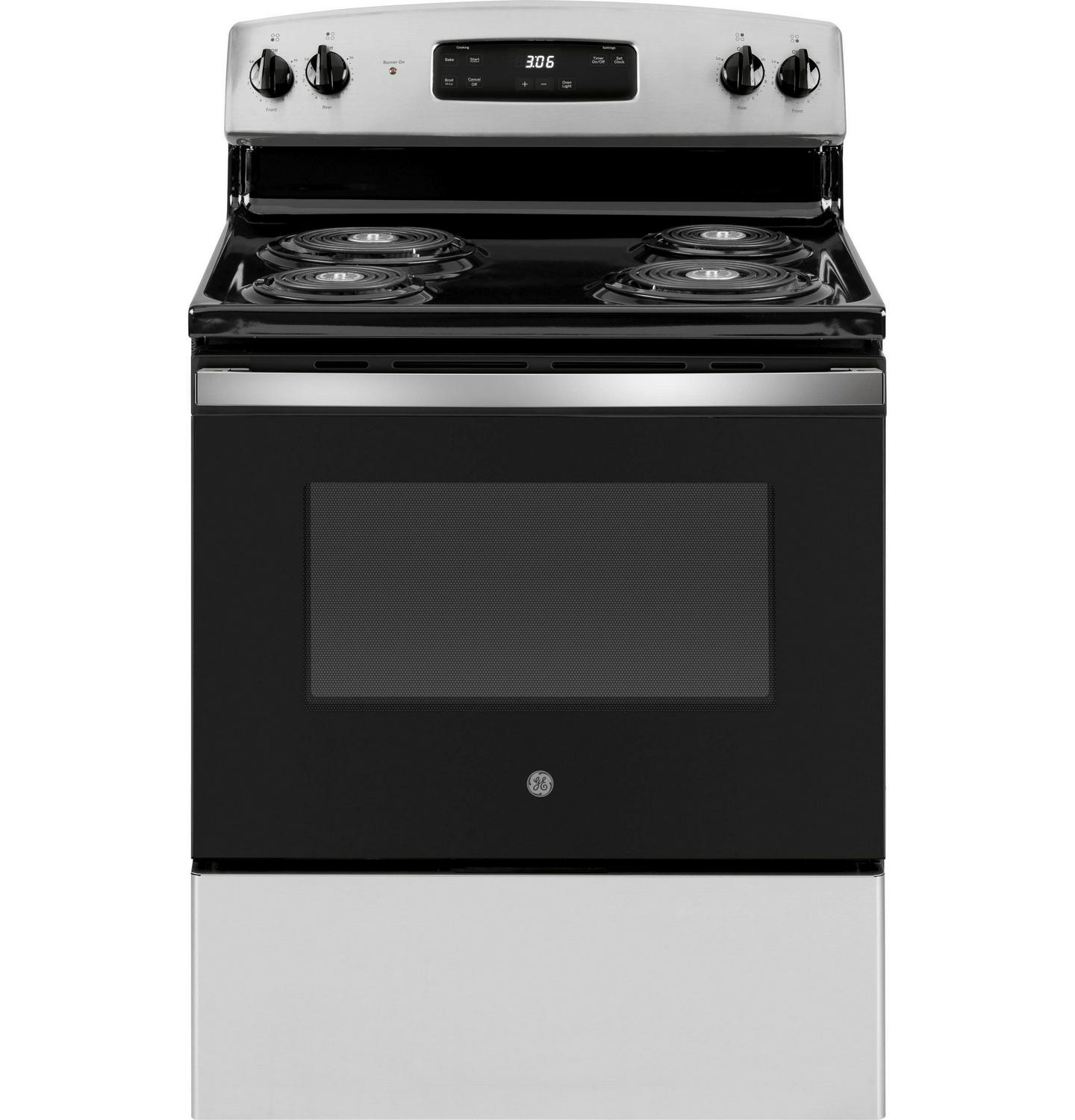 GE 30-in 4 Burners 5-cu ft Freestanding Electric Range (Stainless Steel)