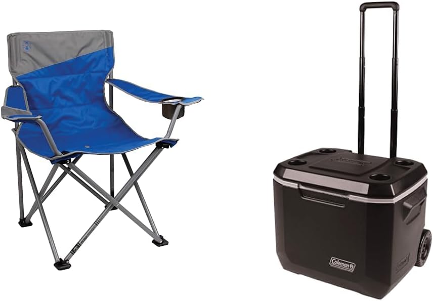 Coleman Big-N-Tall 600lb Camp Chair & 50 Quart Xtreme 5 Day Wheeled Cooler Bundle
