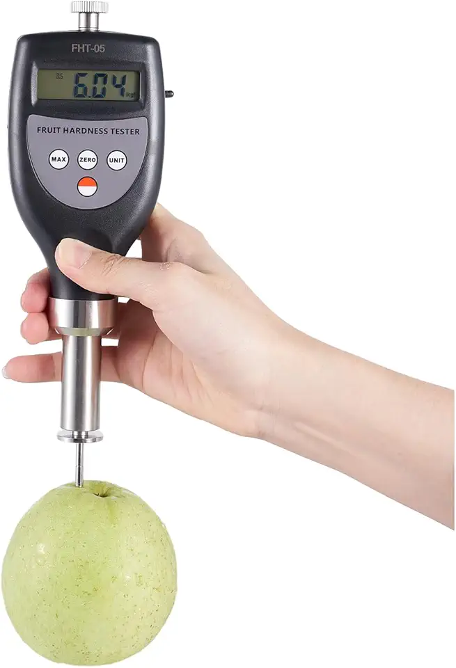 FHT-05 Fruit Hardness Tester Digital Fruit Penetrometer Hardness Tester for Small Fruit, Soft Fruit with Range 0.2~5.0 kgf/cm²