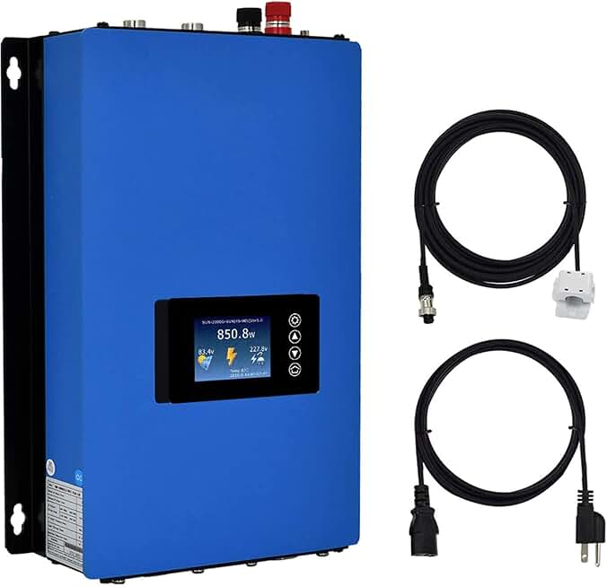 Y&H 1000W Grid Tie Inverter Power Limiter DC25-60V Solar Input AC110V/240V Auto Switch