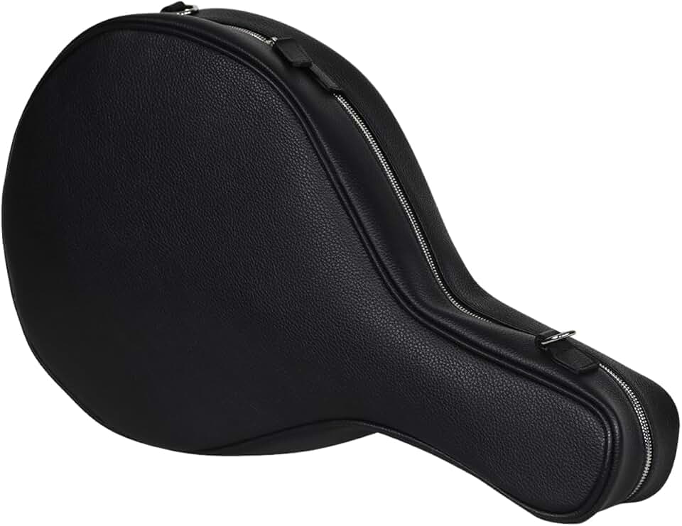 Padel Leather Bag for 2 Rackets | Handmade to Order in Italy, Soft Pebble-Grain Waterproof Leather, Racquet Case Holder Bag Shoulder Strap Included (Black)