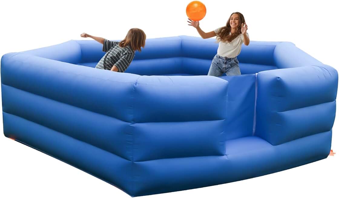 15 ft Gaga Ball Pit Portable Gagaball Court Inflatable Boxing Ring with air Blower and Easy to Set up,Inflates Under 2 Minutes, Outdoor Playground Big and Foldable Ball Pits for Party Indoor Activity