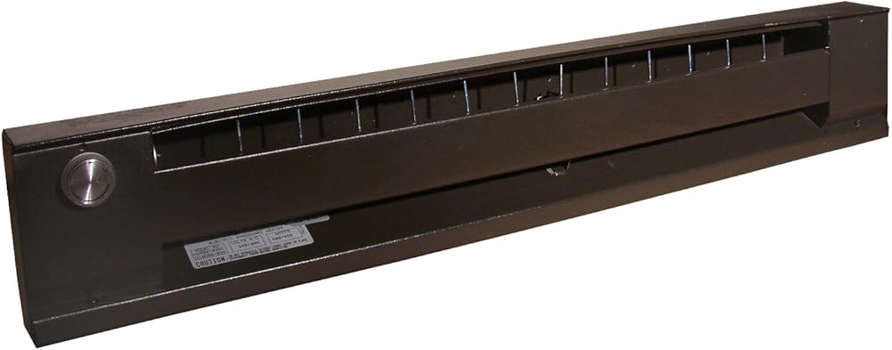 TPI G2915096C 2900C Series Electric Baseboard - Heavy Duty Commercial Convection Heater, Single Phase, 1500 W, Powder-Coated, Bronze
