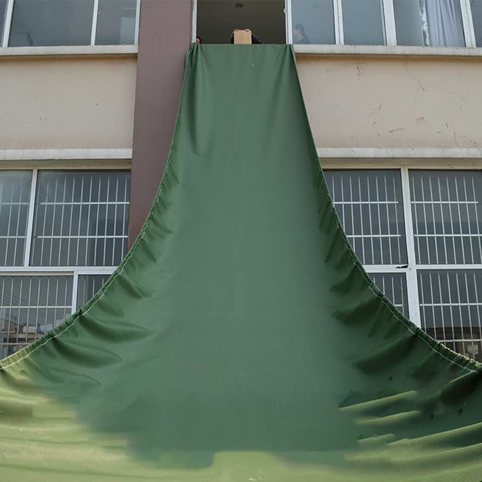Tarpaulin Slide Heavy-Duty Anti-Tear Reinforcement Canvas Tarpaulin Thicken,Wear-Resistant Conveyor Used in Warehouses,Moving,Loading and Unloading Goods,Green,2x10m