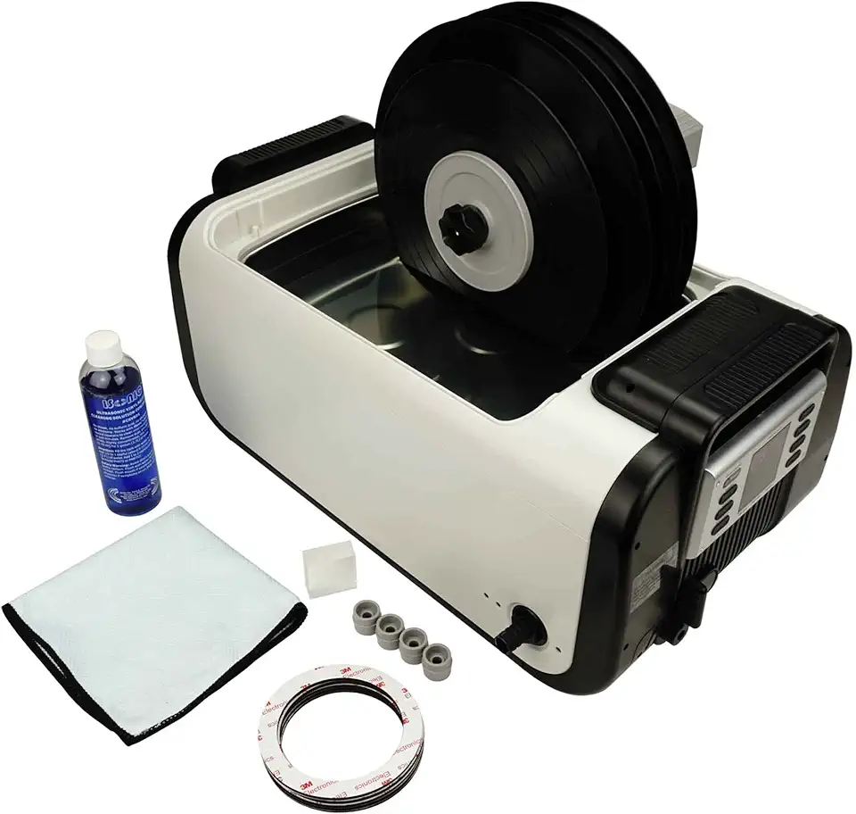 iSonic - P4875II+MVR+CSVR+KWx1 P4875II+MVR5 Motorized Ultrasonic Vinyl Record Cleaner, 110V (5-records)