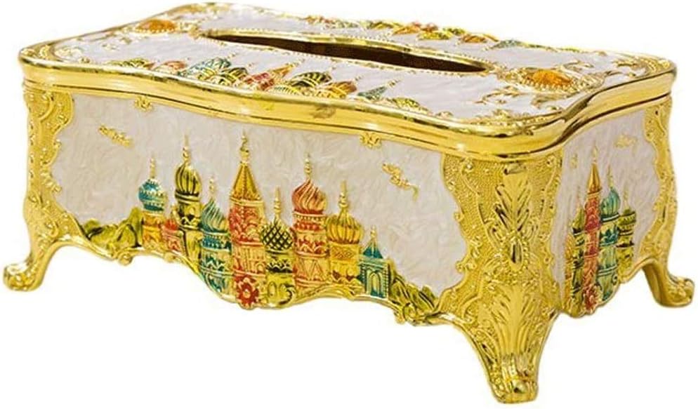 DGSEFD-8 Luxurious Style Tissue Box Cover,Bling Paper Napkin Holder Home Hotel Decor Toilet Paper Storage Containers