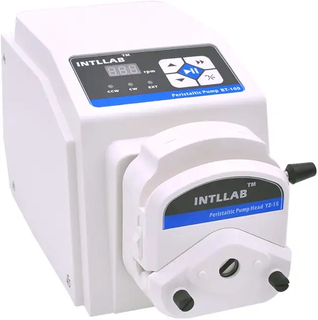 BT100 Variable Speed Peristaltic Pump with Pump Head YZ15, Flow Rate 0.06~360 mL/min, 0.1-100rpm, with 2 meter 17# Tubing