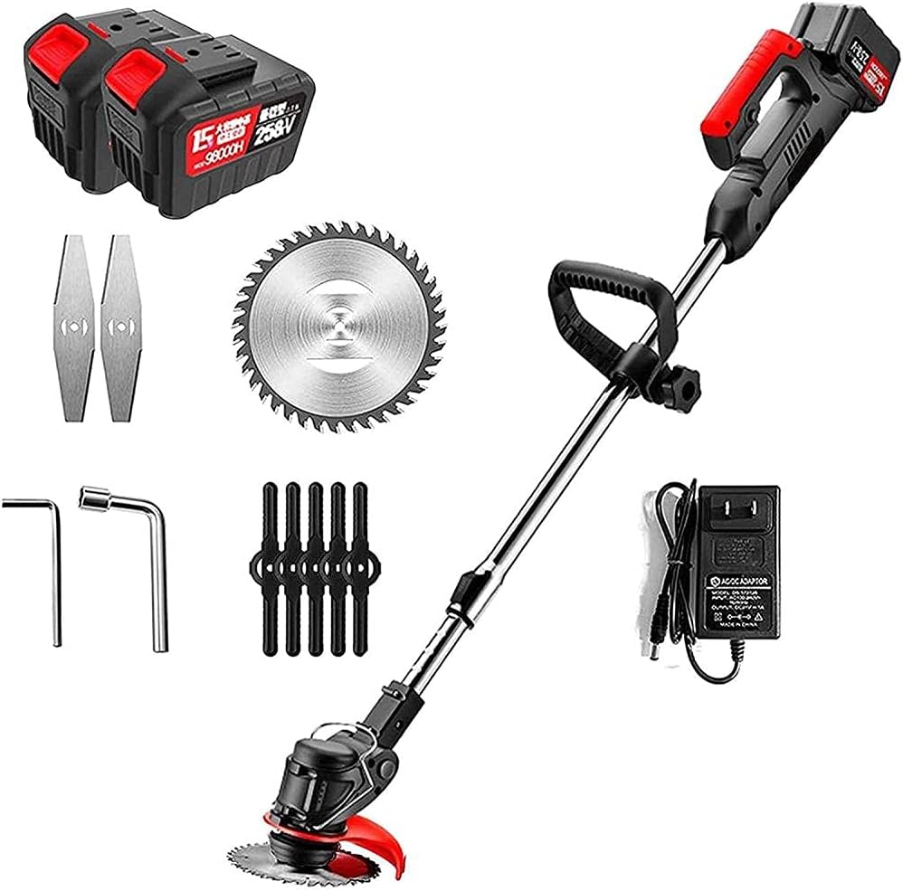 ELD Lawn Mower Home Wireless Multi-Function Lithium Battery Lawn Mower 21V 7500 Mah Electric Lawn Mower 1battery-2 Battery