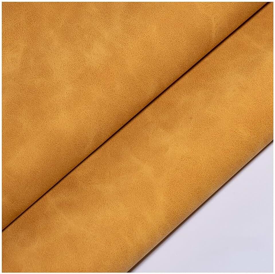 Soft interior decorative artificial leather fabric,synthetic leather 0.8mm faux leather fabric,1Yard 39.4x54.3inch,grade vinyl leather for outdoor boat,car seat,sofa,cloth,bag,crafts,sewing(Colour: Bi