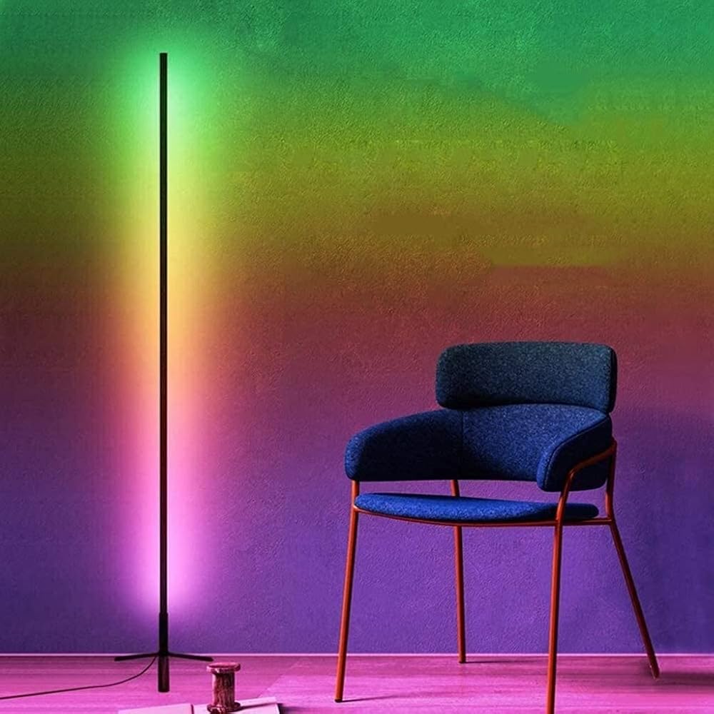 Corner Floor lamp LED RGB Corner Floor Lamp with Dimmable Remote ...