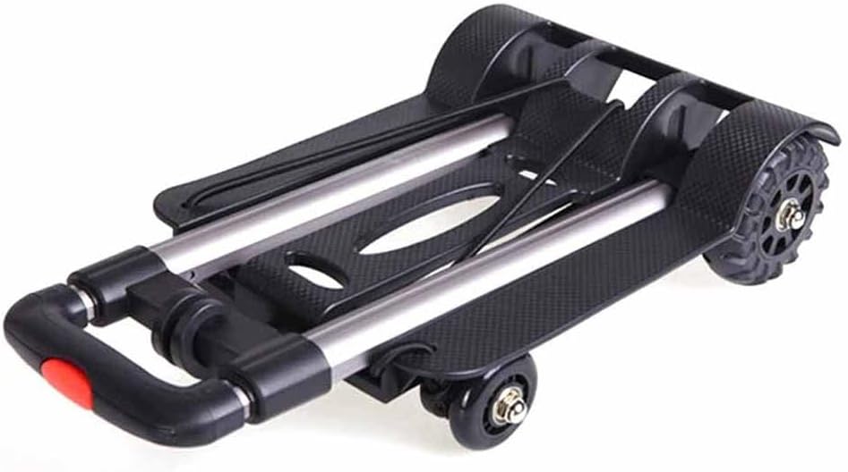 Aluminum Alloy Car Folding Luggage Cart Portable Travel Trailer Household Luggage Cart Shopping Trolley