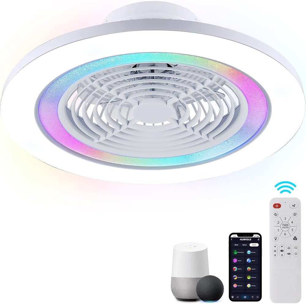 Low Profile Ceiling Fan with Lights - 24