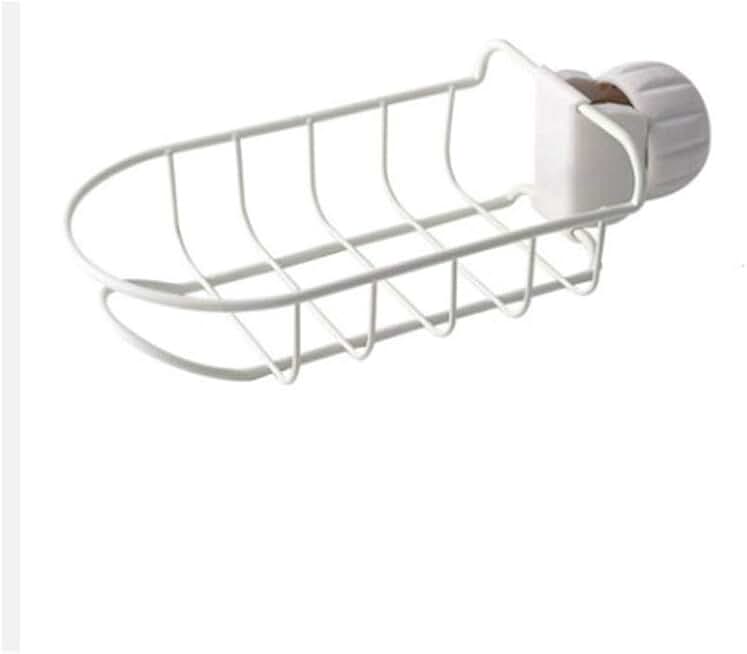 Kitchen Sink Faucet Sponge Soap Cloth Drain Rack Storage Organizer Holder Shelf Sponge Holder Bathroom Holder Shelf(E)