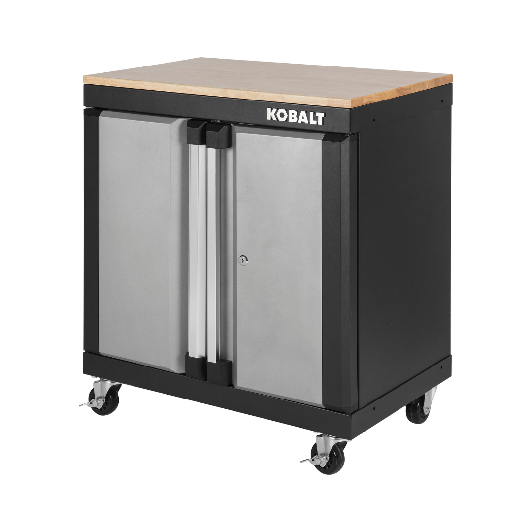 Kobalt Steel Freestanding Garage Cabinet in Silver (28-in W x 32.8-in H x 18.5-in D)