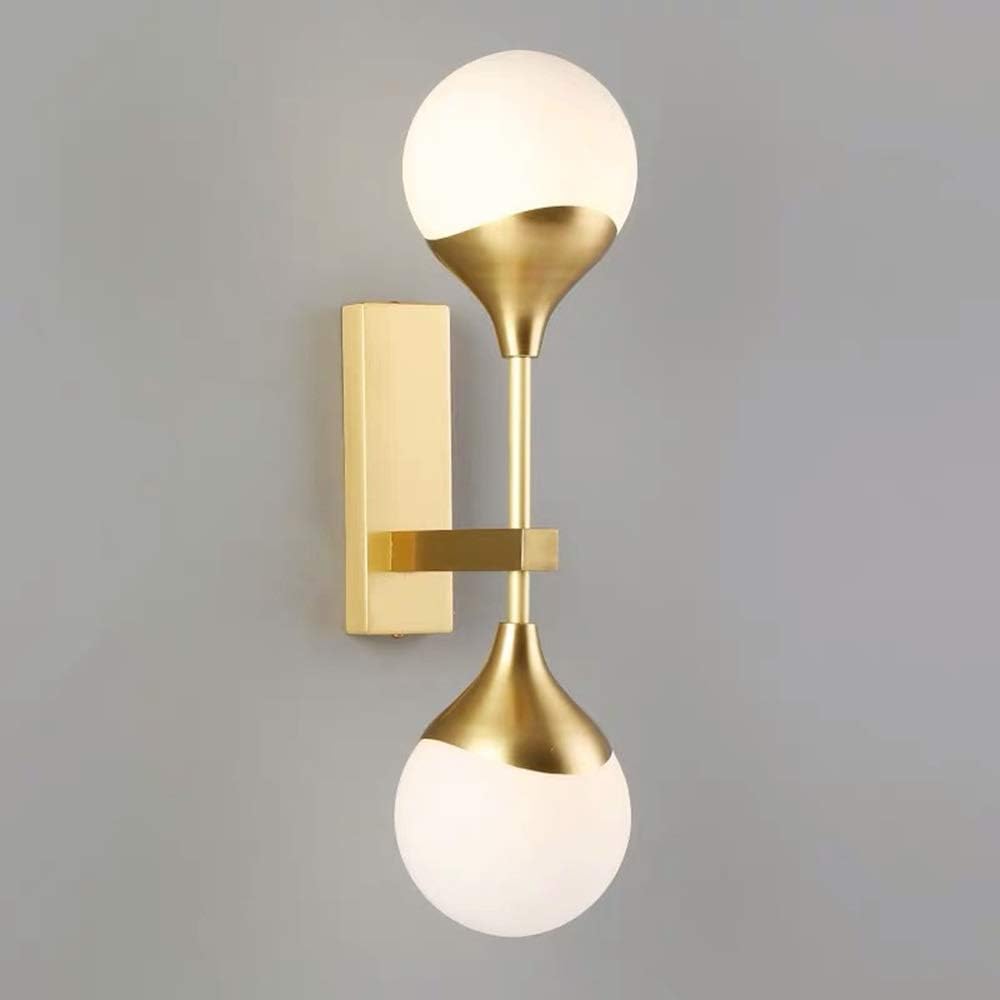 Wall Lights Copper Living Room Bedroom Bedside Lamp TV Wall Single Double Head Lamp Full Copper Wall Lamp