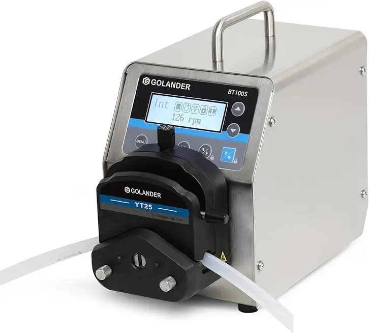 Golander BT100S Basic Variable Speed Peristaltic Pump with Pump Head YT25 (1 Channel), Flow Rate 0.17~720 mL/min Per Channel