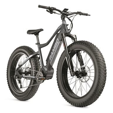 Rambo Rebel 1000W Electric Bike, Matte Black