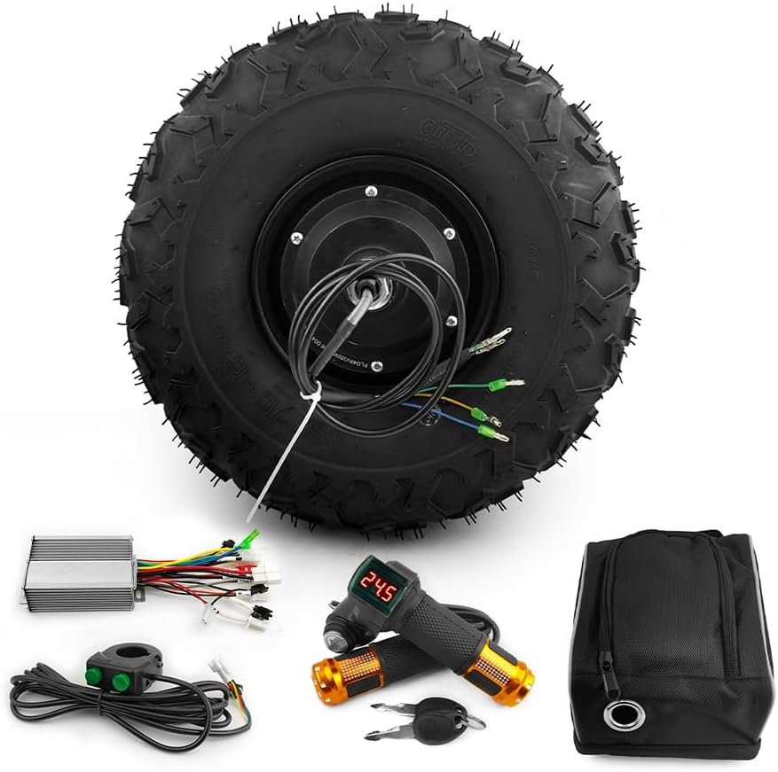 48V 36V 350W 14.5 Inch Brushless Gear DC Motor Gas Petrol Powered Wheel Electric Wheelbarrow cart kit (24V 350W)