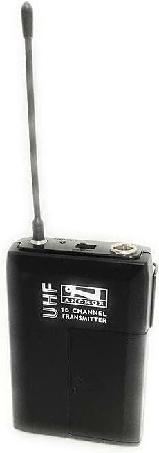 Anchor Audio WB-8000 16 Channel UHF Wireless Belt Pack Transmitter for 8000 Series Sound Systems, 540-570MHz Frequency Range