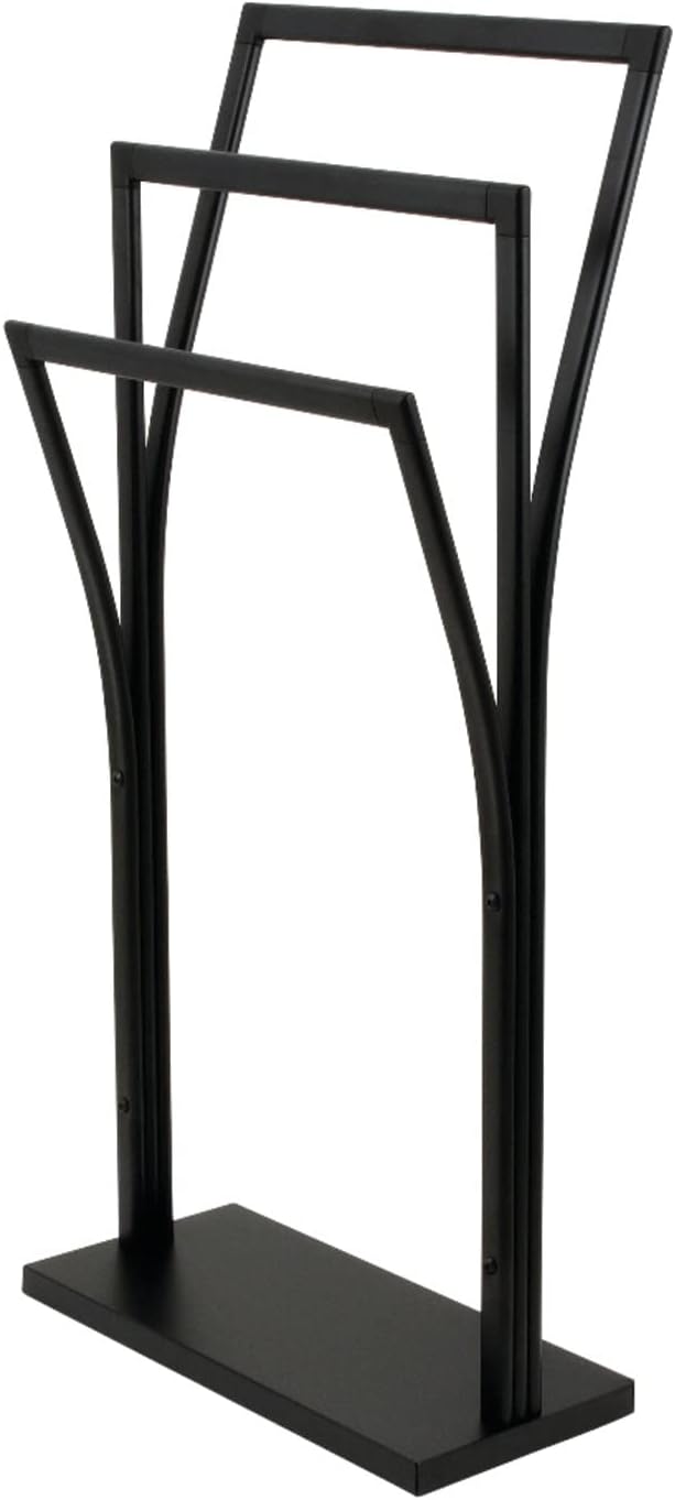 Kingston Brass SCC3300 Edenscape Freestanding Y-Style Towel-Rack, Matte Black 16.56 x 9.88 x 34.44
