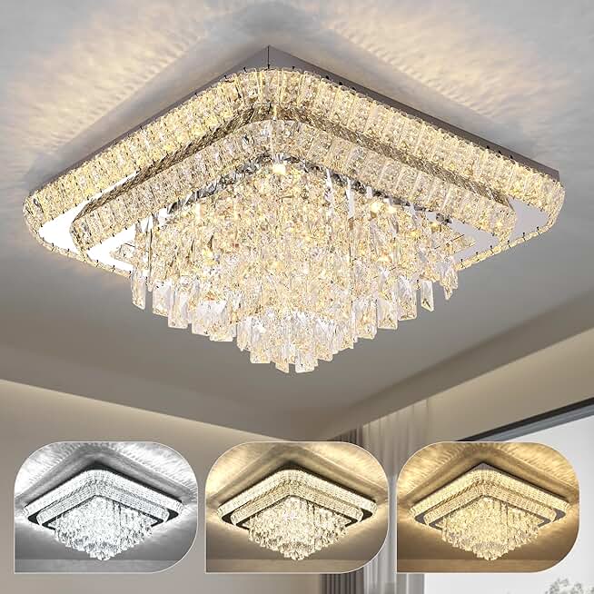 COCOSTAR Crystal Chandeliers, Modern Led Luxury Chandelier, 34