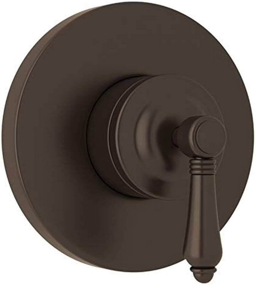 Rohl A2700NLMTCBTO Kit Trim Package for Country Bath Four Port Three Direction Diverter Trim Only New Style with Metal Lever and Sleeve, Tuscan Brass