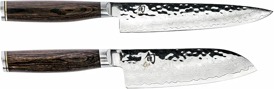 Shün Premier 2-piece Knife Set, 5½-inch Santoku Knife and 6½-inch Utility Knife