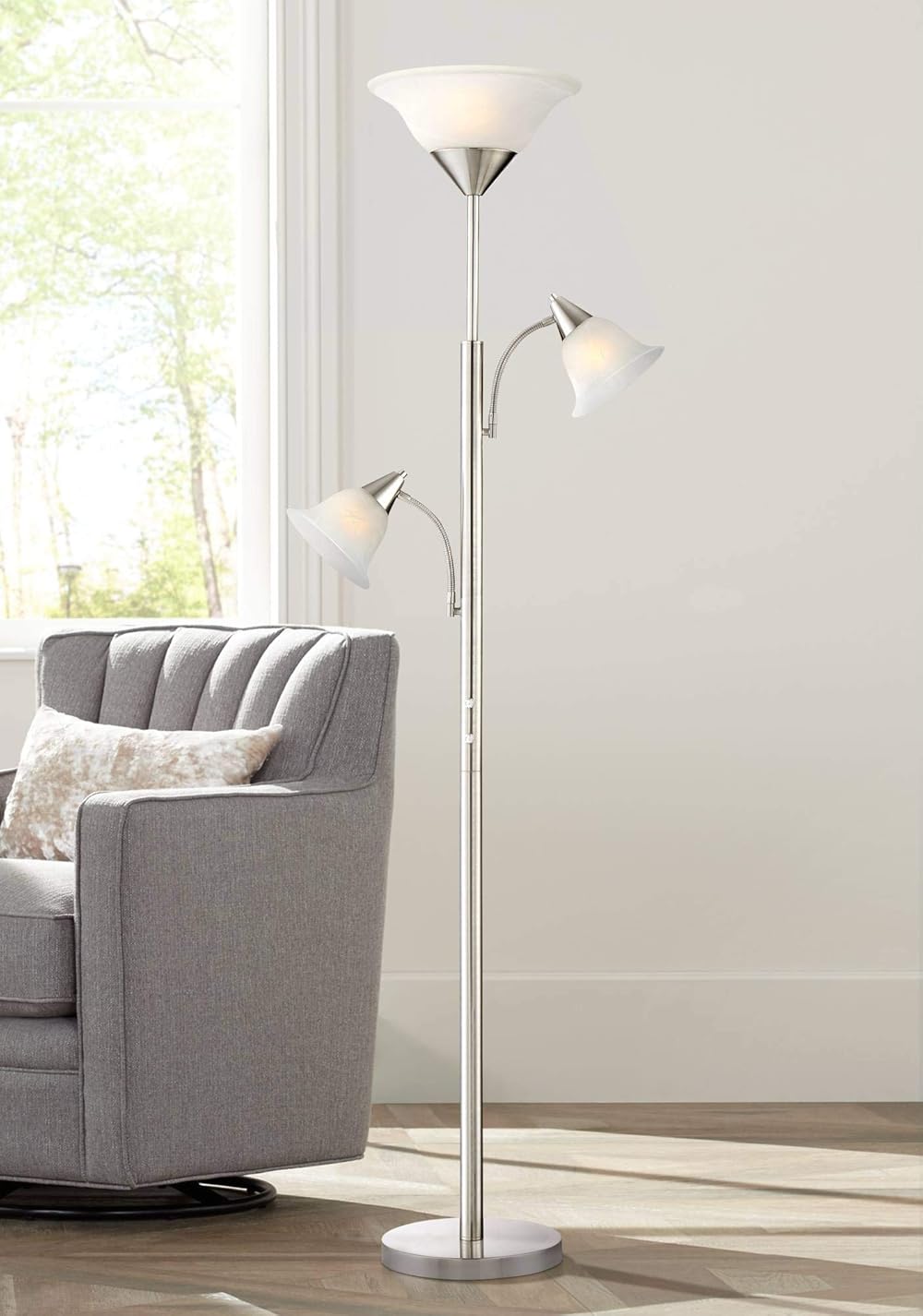 360 Lighting Jordan Modern Tree Torchiere Floor Lamp Standing 3-Light 71 1/2