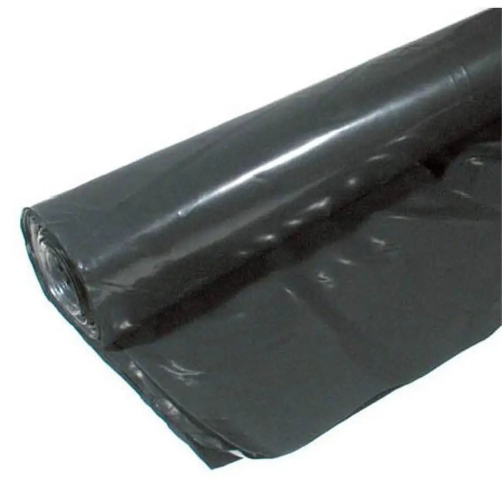 Poly-america 40ft. X 100ft. 6 ML Tyco Polyethylene Black Plastic Sheeting