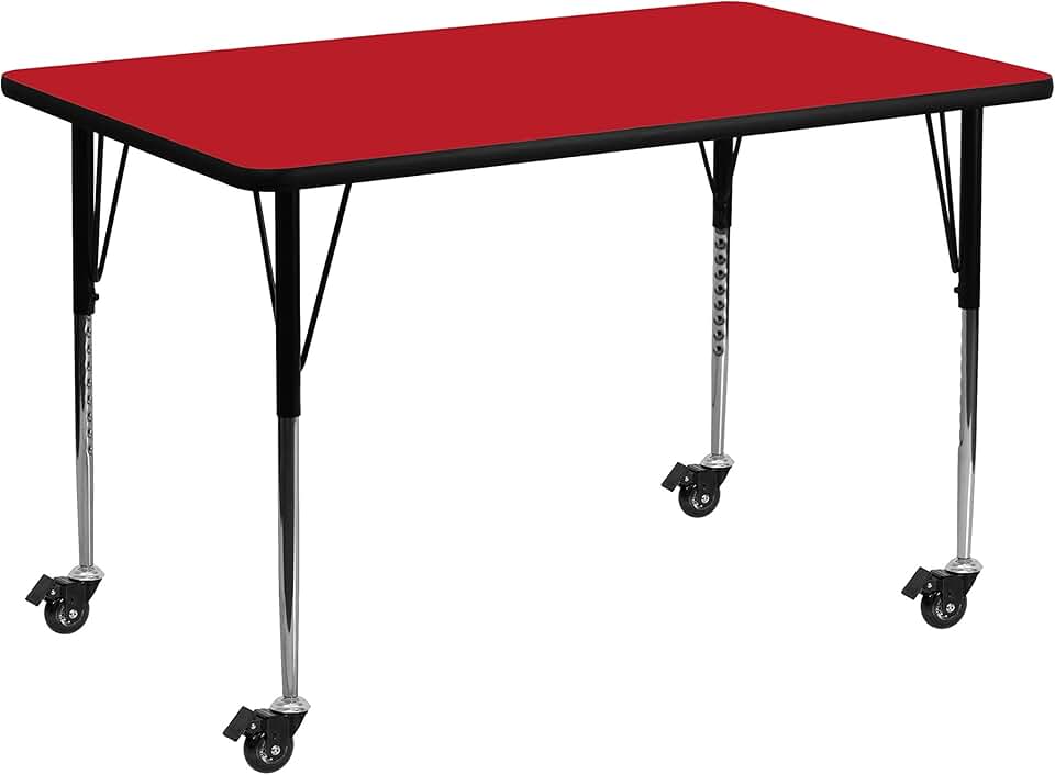 Flash Furniture 24x48 REC Red Activity table, 24
