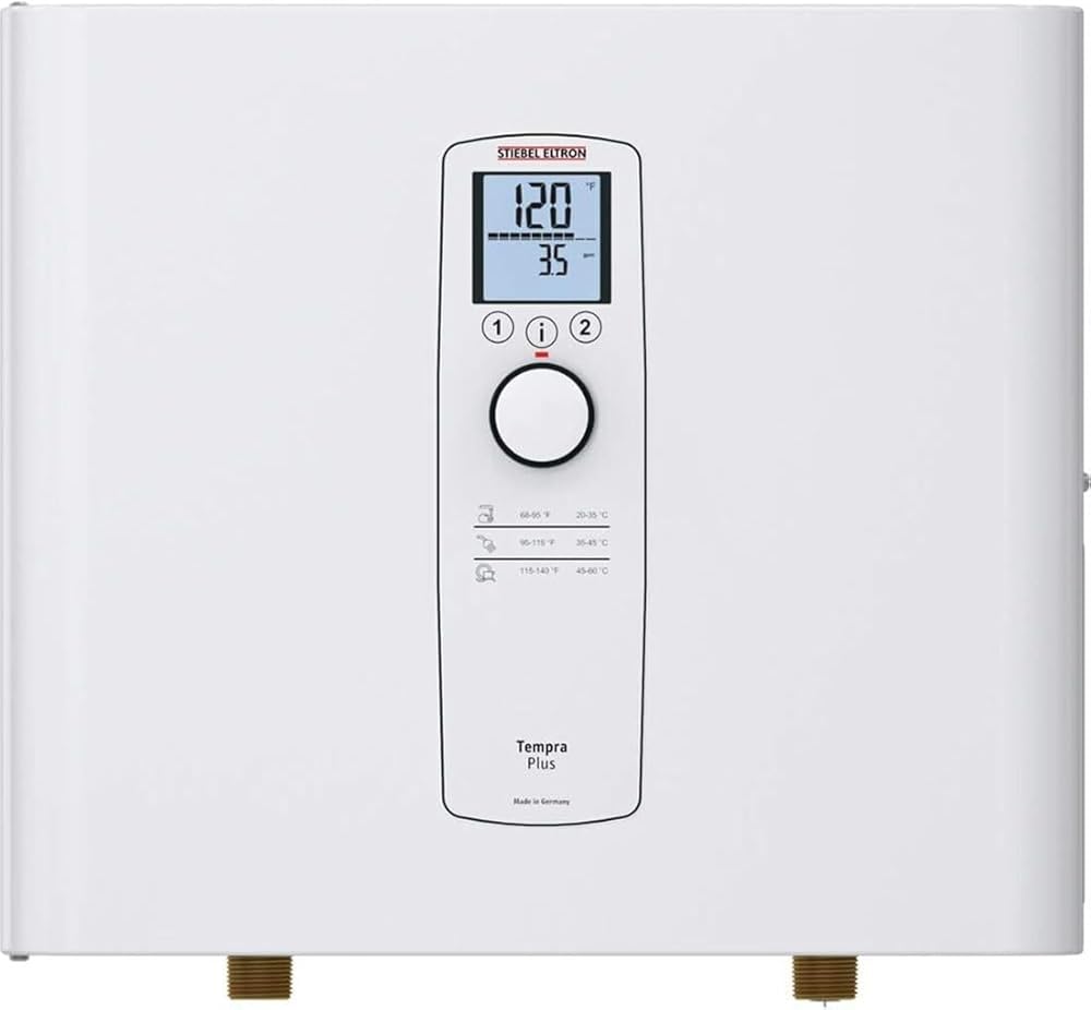 Stiebel Eltron 239223 Tankless Water Heater – Tempra 29 Plus – Electric, On Demand Hot Water, Eco, White, 23