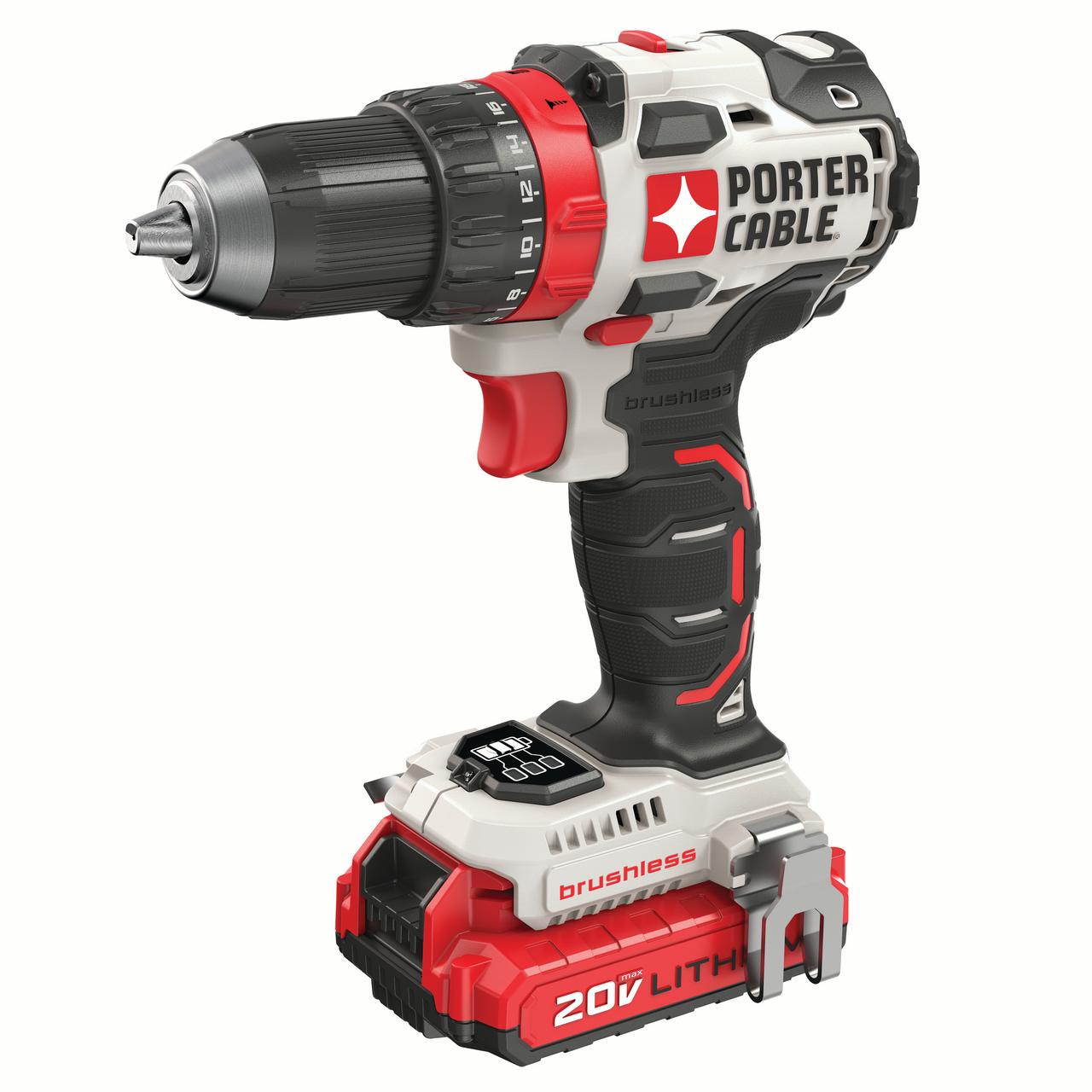 Porter-Cable PCCK607LB 20V MAX Lithium-Ion Brushless 1/2 in. Cordless Drill Driver Kit (1.5 Ah)