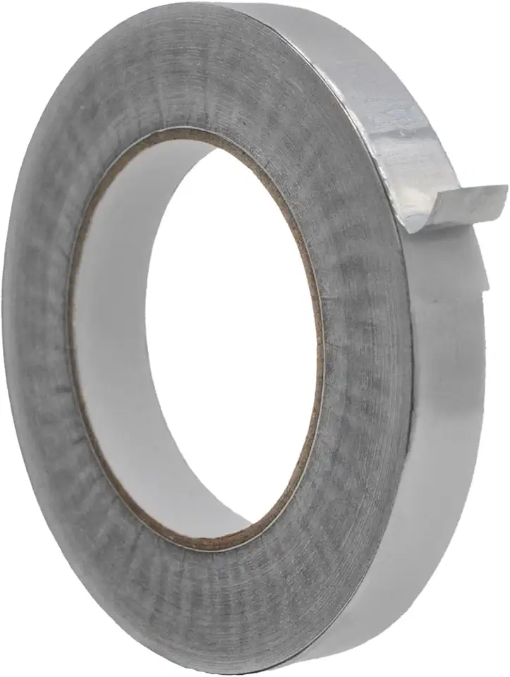 WOD AFTR28 Aluminum Foil Tape - 3/4 inch x 150 feet. (64-Pack) Heat Shield Reflective Sealant Tape - Ideal for HVAC, Duct, Pipe, and Metal Insulation and Repair. Low and High Temperature Resistant.