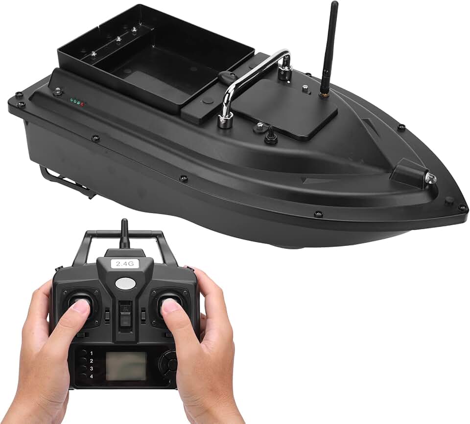 Bait Boat with Depth Sounder and GPS, Fishing Bait Boat RC Boat 500M Distance, Bait Boat Fishing Boat GPS Bait Boat Auto Remote Control Fishing Bait Boat with Double