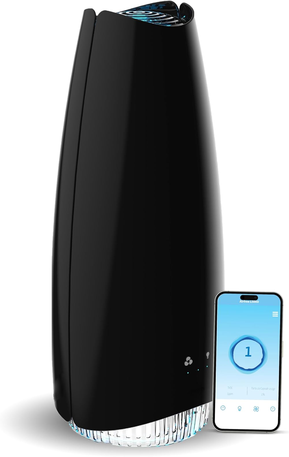 Airfree Elite II Air Purifier, No Maintenance Air Sterilizing Core, No filter, No Ozone & Ions, App, Remote, Voice, destroy 99.99% Mold Spores, Microorganisms, Activatable Capsules for odor, smoke