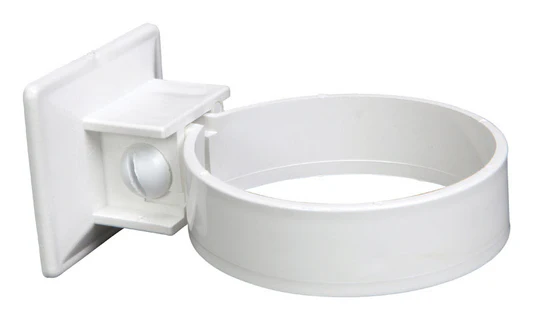 KP BUILDING PRODUCTS LTDPlastmo 2.5 in. W White Vinyl Round Downspout Bracket