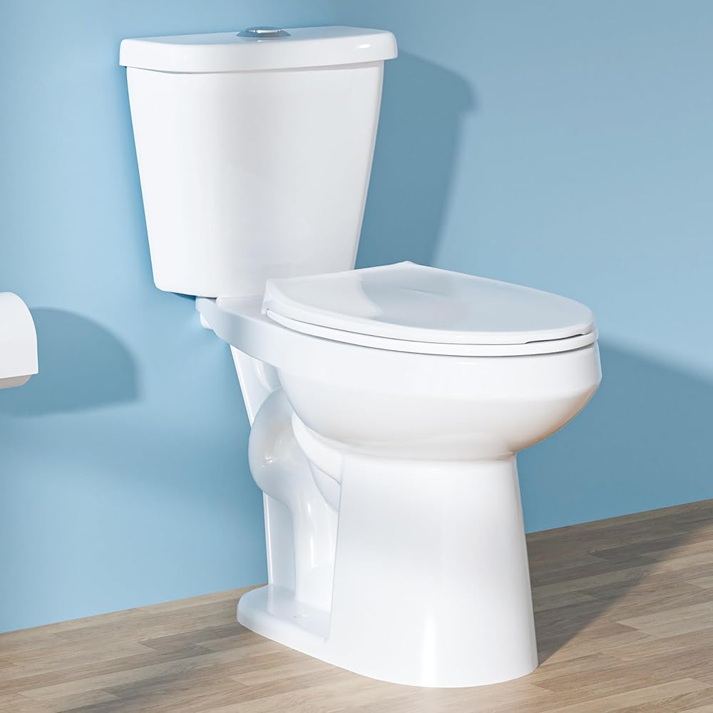 19 Inch Tall Toilets Elongated Toilet Extra High Toilets for Seniors Toilets for Bathrooms Comfort Bowl Height Elongated Toilet for Elderly, Two-Piece Dual Flush 1.28 GPF 12” Rough In
