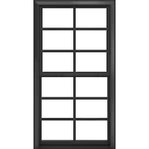 JELD-WEN 28 in. x 54 in. V4500 Double Hung Vinyl Window With Black Exterior