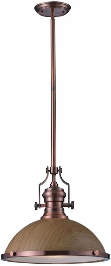 Elk 66644-1 Chadwick 1-Light Pendant, 17 x 14, Antique Copper