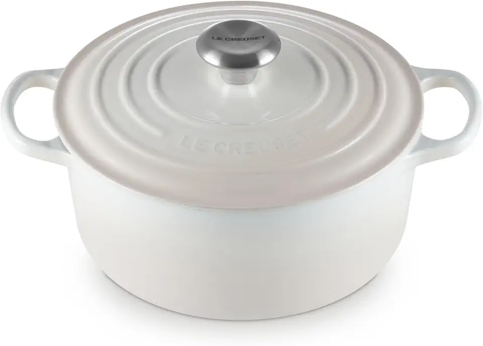Le Creuset Enameled Cast Iron Signature Round Dutch Oven, 4.5 qt., Meringue