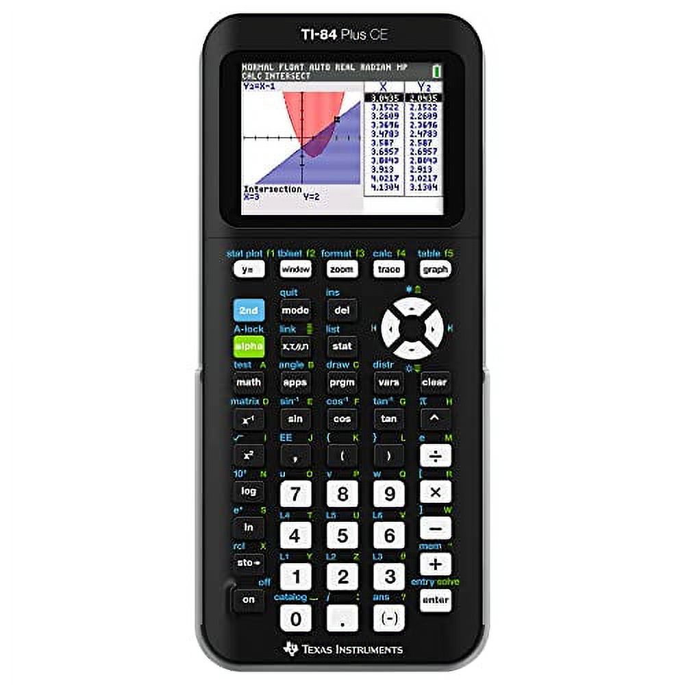 Texas Instruments TI-84 Plus CE Color Graphing Calculator, Black 7.5 Inch