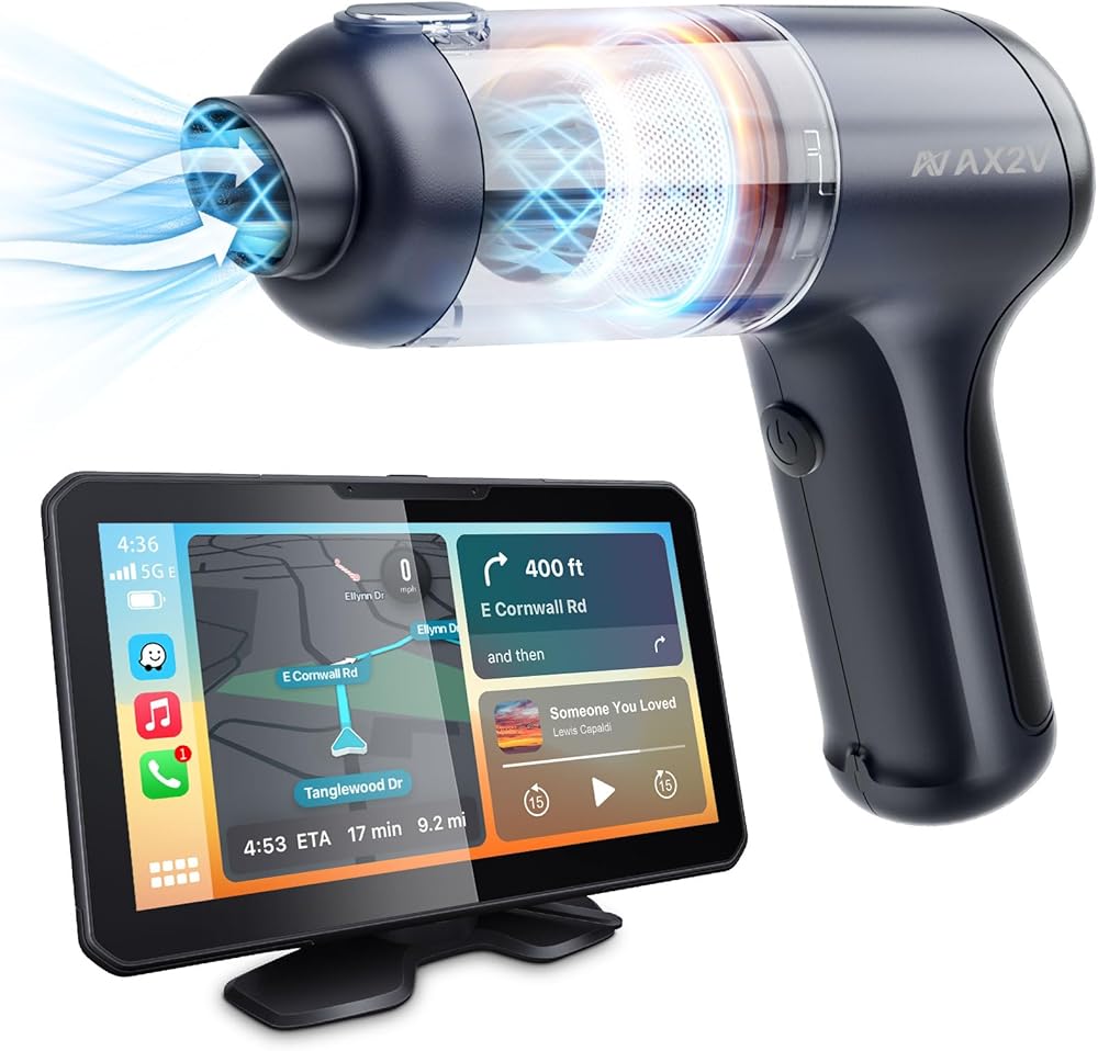 PVC02 Car Vacuum Cleaner + IM007 Portable Car Stereo