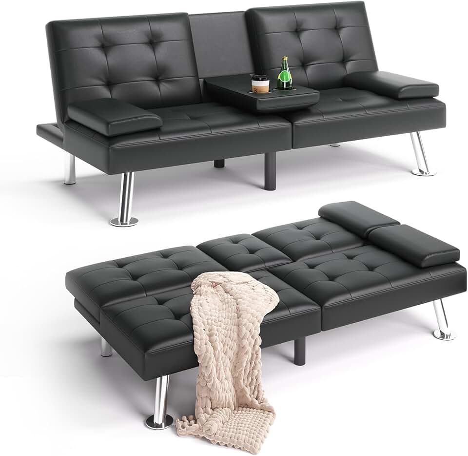 LINSY LH159SF1-A1 Sofabed, Black