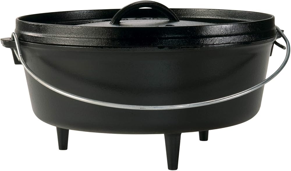 Lodge Logic Camp Oven 6 Qt. Cast Iron Pre-Seasoned, Round 12